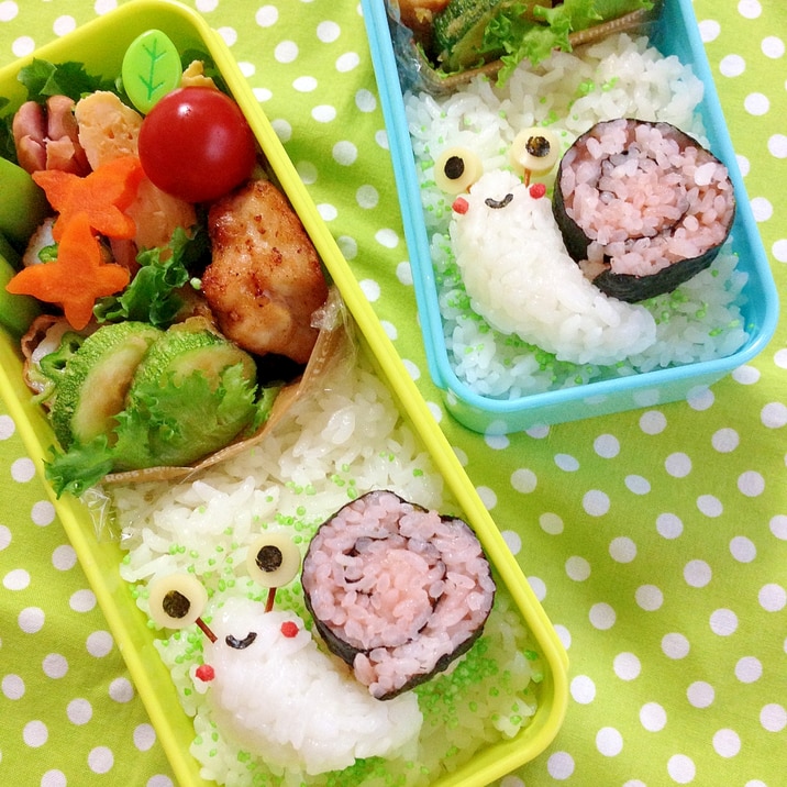 簡単キャラ弁 のり巻きdeかたつむりのお弁当 レシピ 作り方 By Cherry05 楽天レシピ 簡単キャラ弁 のり巻きdeかたつむりのお弁当 レシピ 作り方 By Cherry05 楽天レシピ